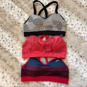 Bundle of 3 Brooks Uprise Sports Bras